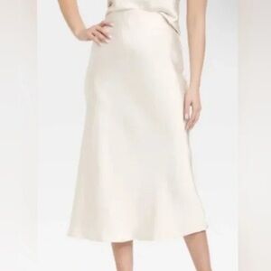 A New Day Cream Satin Maxi Skirt - Women
